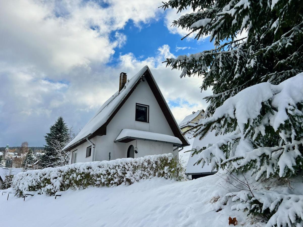 Urige Berghuette Mit Kamin Und Sauna Im Erzgebirge Nahe Schwarzwassertal Pobershau Екстериор снимка